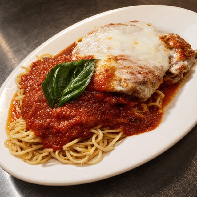 Eggplant Parmigiana.