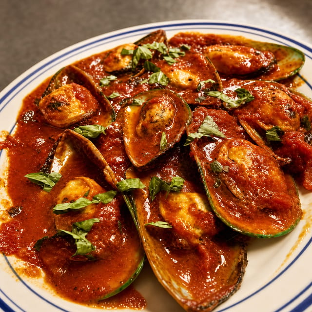 Mussels Marinara.