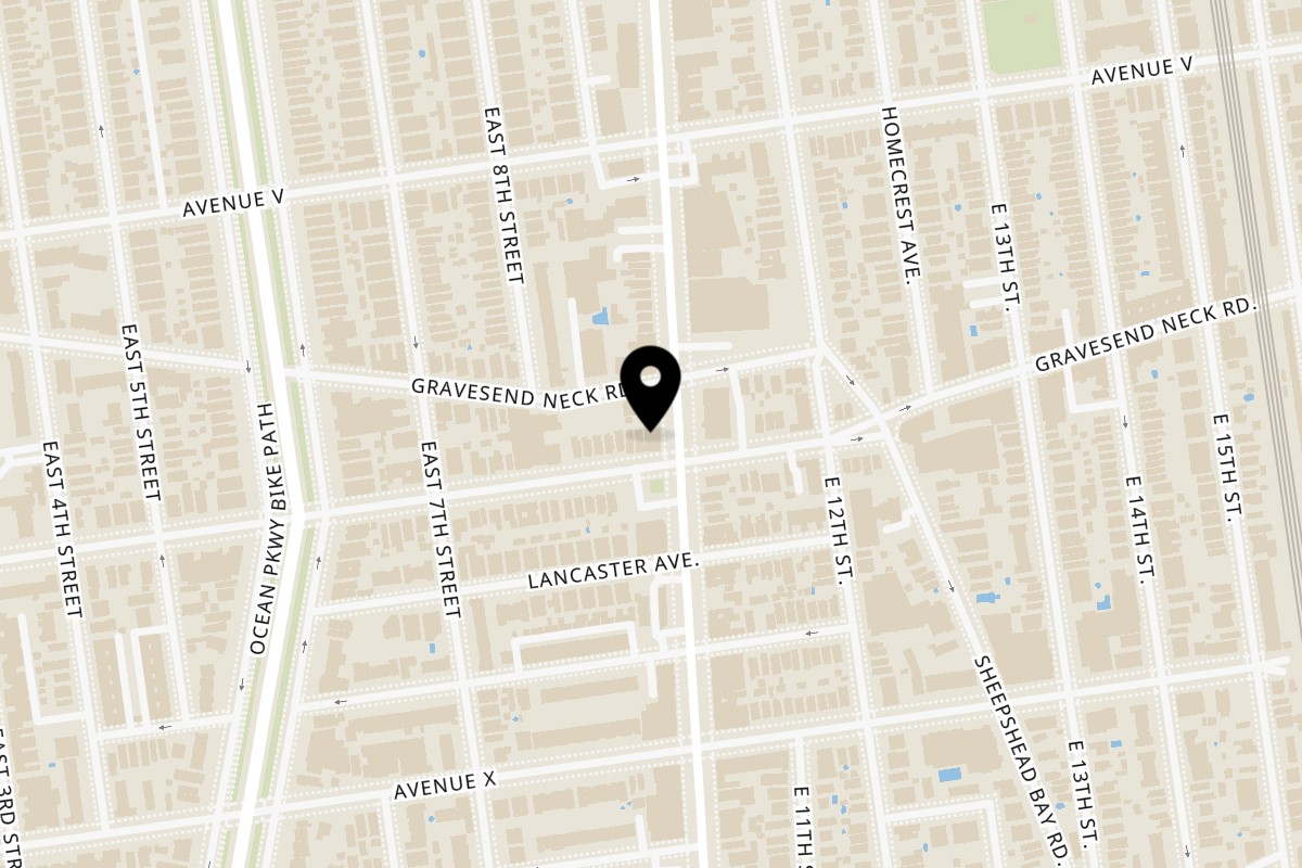 Map showing the location of Sofia Pizza on 2580 Coney Island Ave in Brooklyn